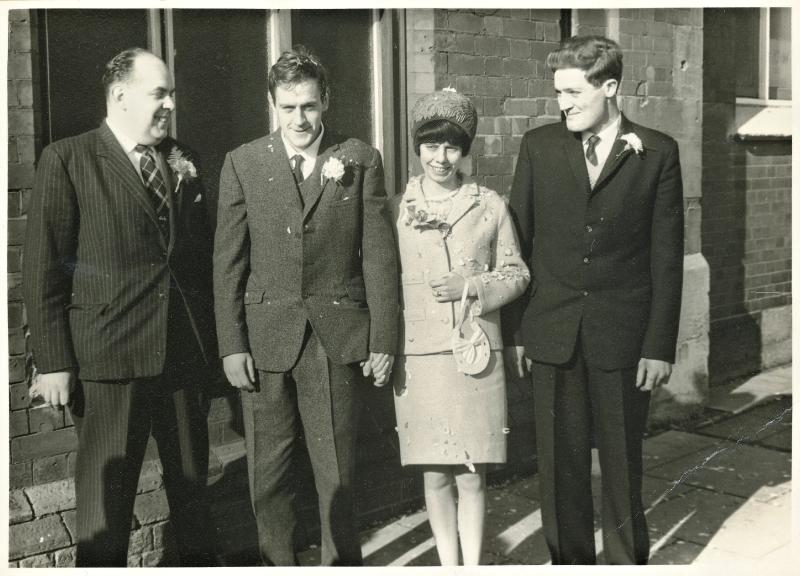Carol Wilson & Keith Jones' wedding day, 29th October 1966 at Coventry Register Office - CLICK TO VIEW ZOOMED IMAGE Family image