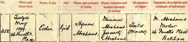 Certificate extract